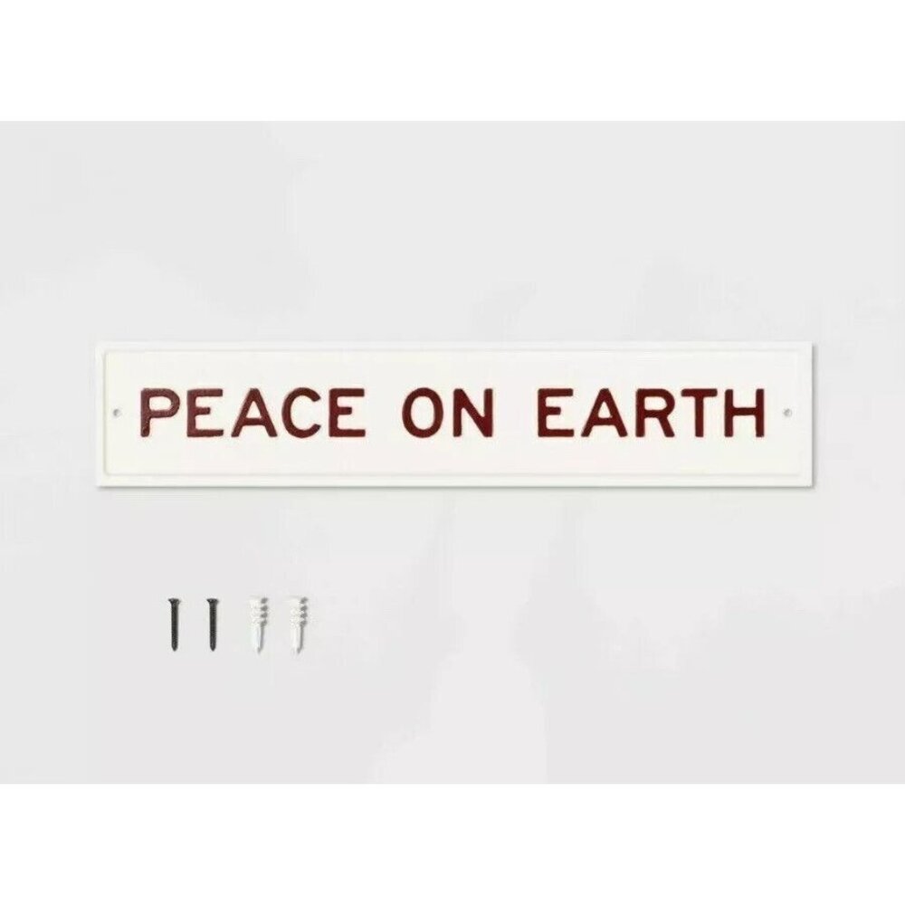 Hearth & Hand Magnolia PEACE ON EARTH Wall Sign Hom Farmhouse New